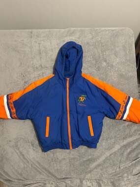 Vintage Pro Player UF Gators Reversible Full Zip Hooded Puffer Jacket